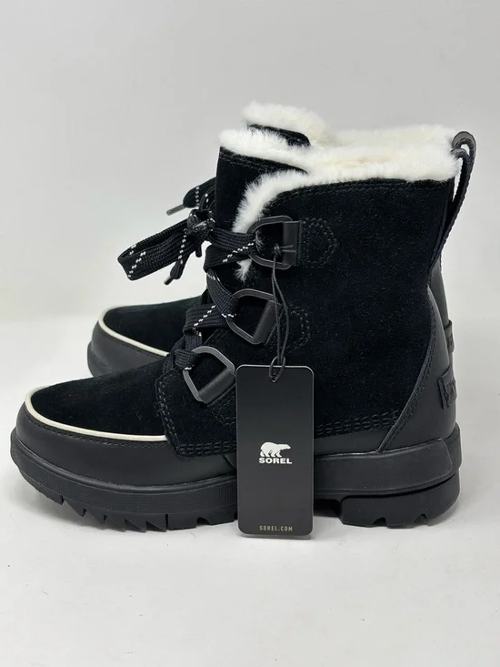 Sorel Tivoli IV Lace-Up Waterproof Black Boots Size 5 NEW IN BOX - Picture 3 of 12